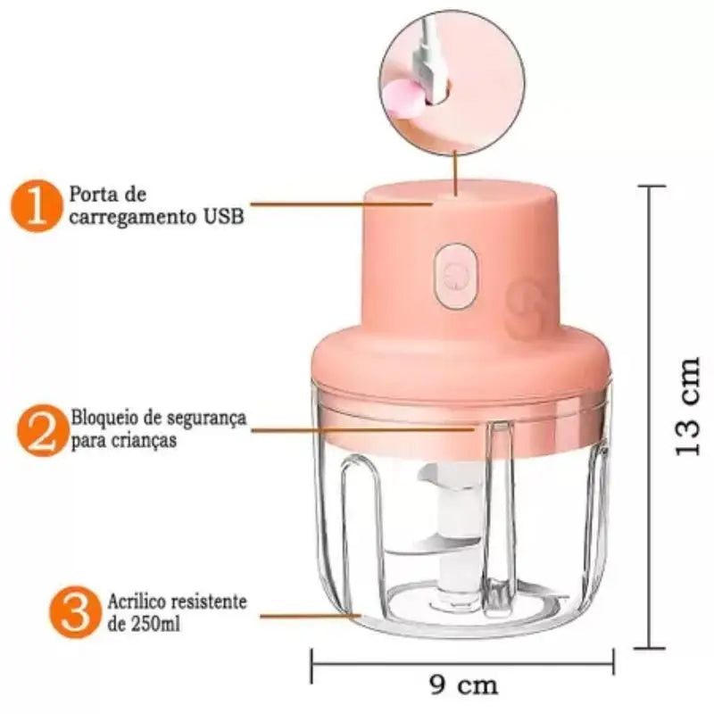 Mini Processador de Alimentos 250Mml