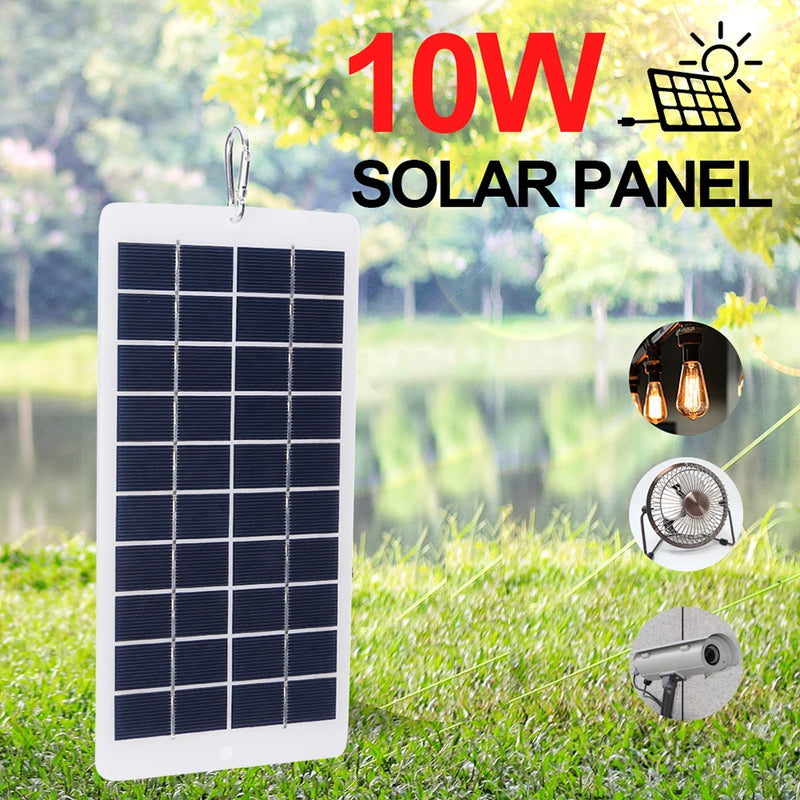 Carregador Portátil Painel Solar com saída do USB, para Celularl, 10W, 5V, 900MA