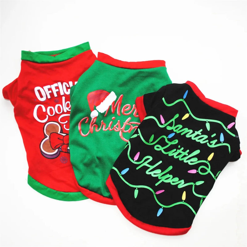 Roupas de Natal para Pets de pequeno porte com Chihuahua,  Yorkshire e outos.